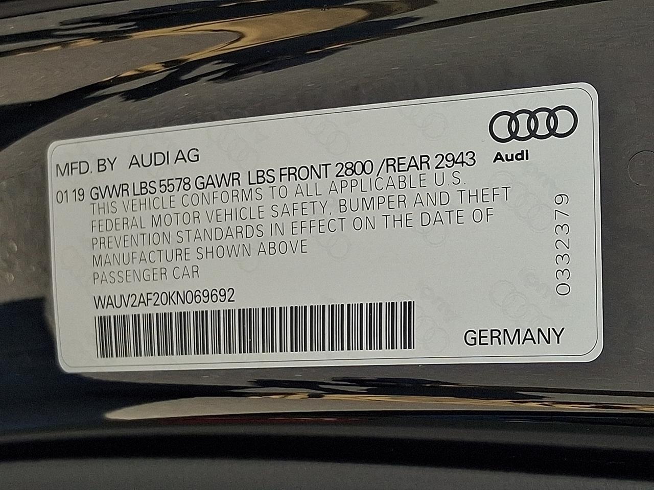 Audi A7 Prestige 55 TFSI quattro 2019