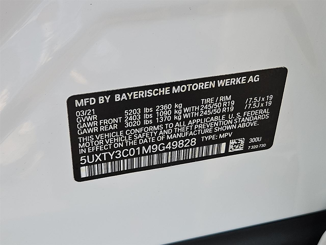 BMW X3 sDrive30i Sports Activity Vehicle 2021