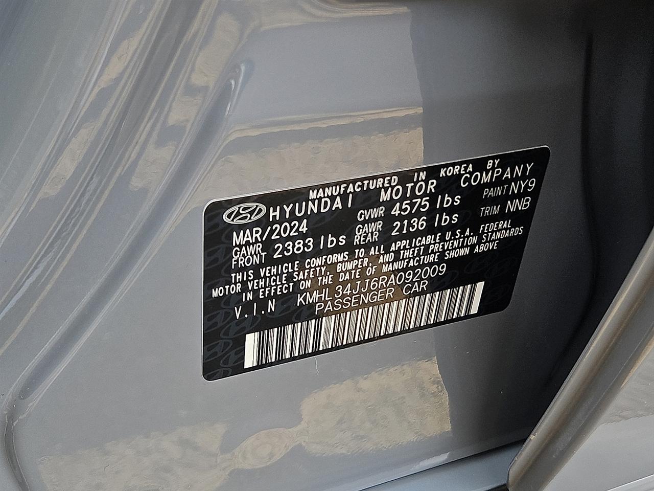 Hyundai Sonata Hybrid SEL 2.0L 2024