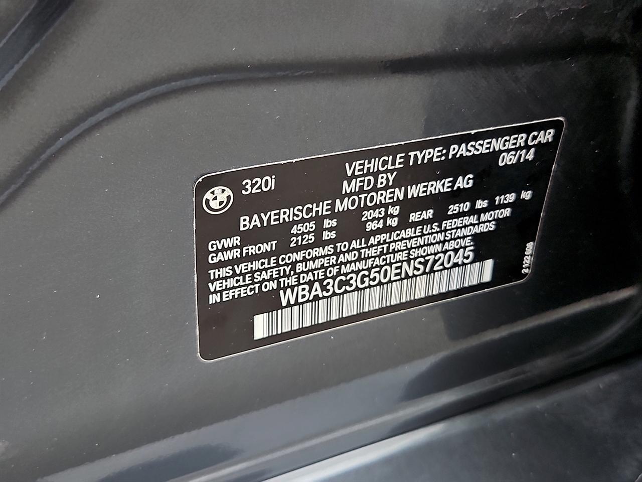BMW 3 Series 4dr Sdn 320i xDrive AWD 2014