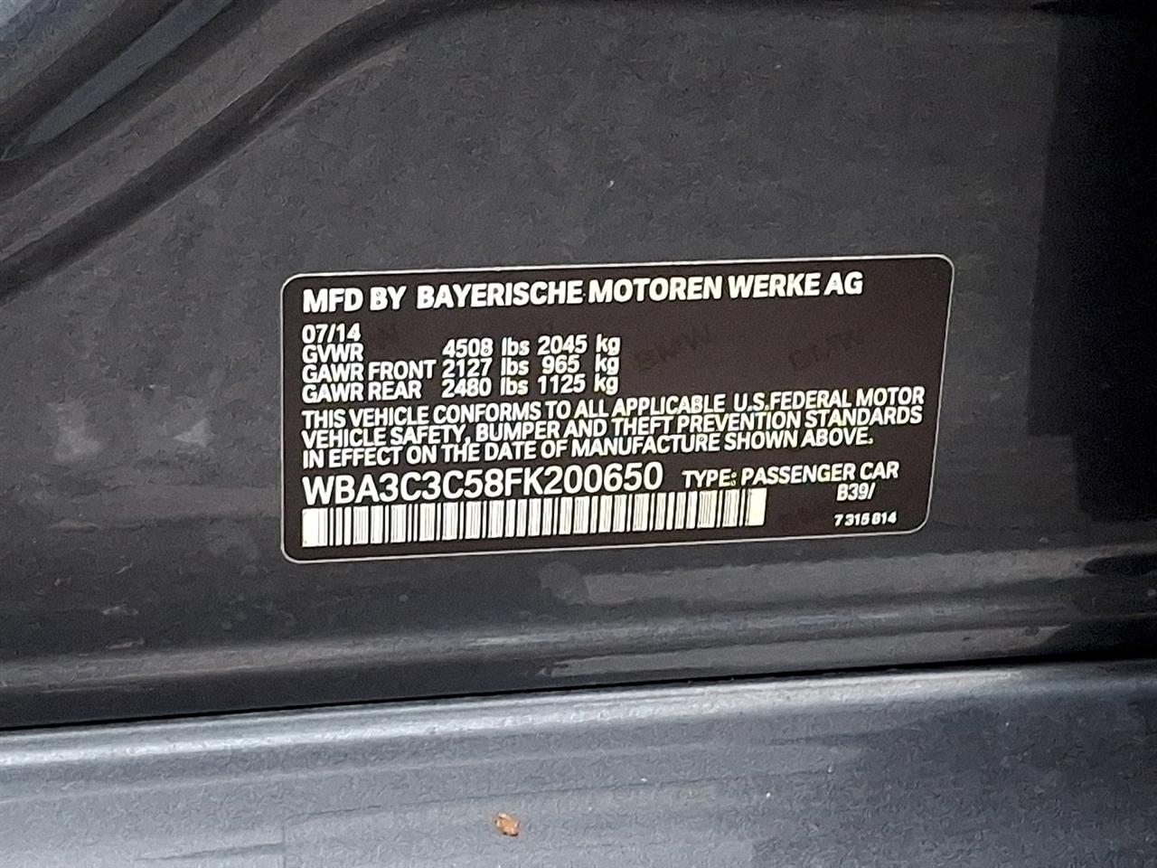 BMW 3 Series 4dr Sdn 320i xDrive AWD 2015