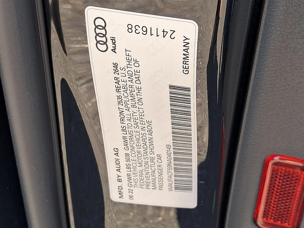 Audi A5 Sportback S line Premium Plus 45 TFSI quattro 2022