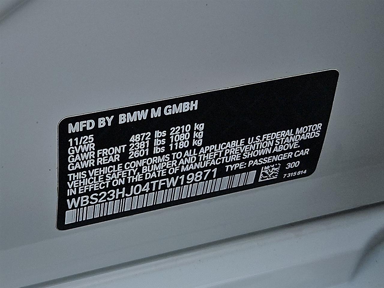 BMW M3 Competition Sedan 2026