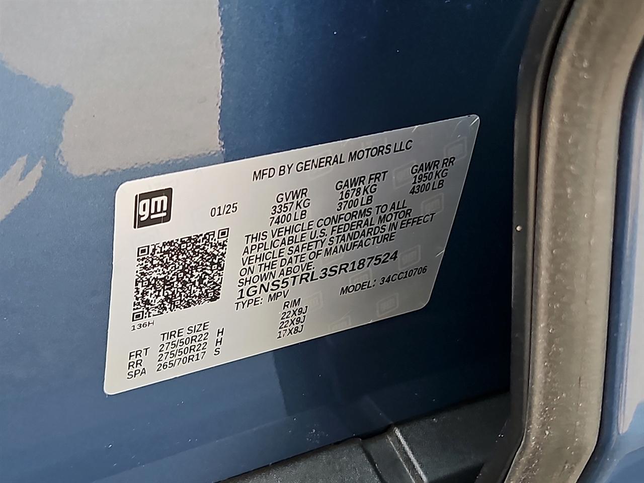 Chevrolet Tahoe 2WD 4dr High Country 2025