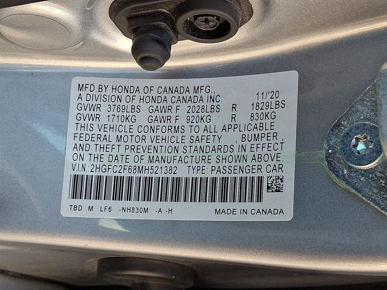 Honda Civic Sedan LX CVT 2021