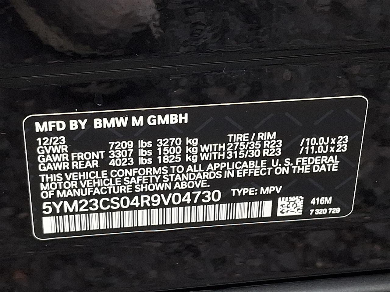 BMW XM Sports Activity Vehicle 2024