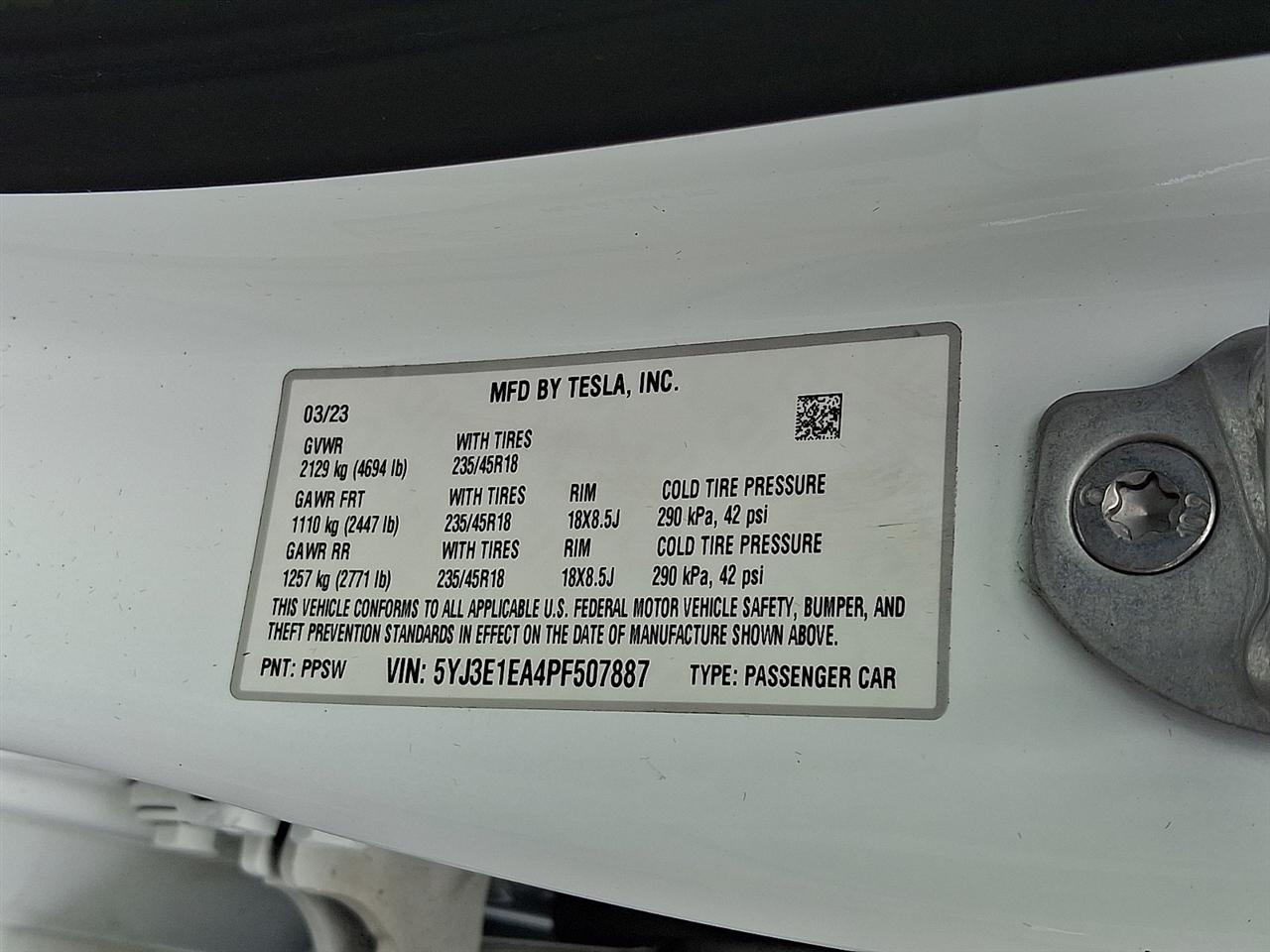 Tesla Model 3 RWD 2023