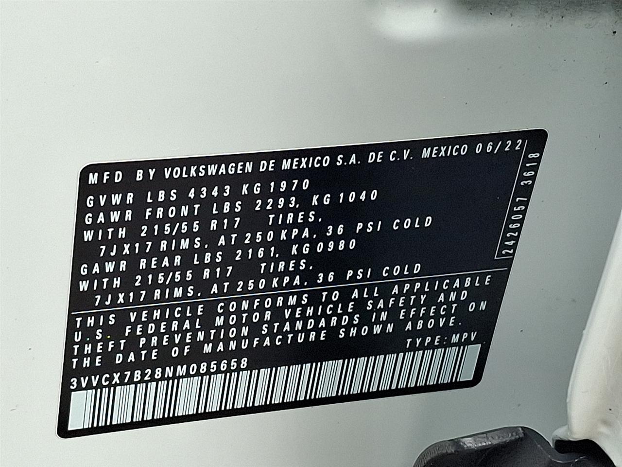 Volkswagen Taos S FWD 2022