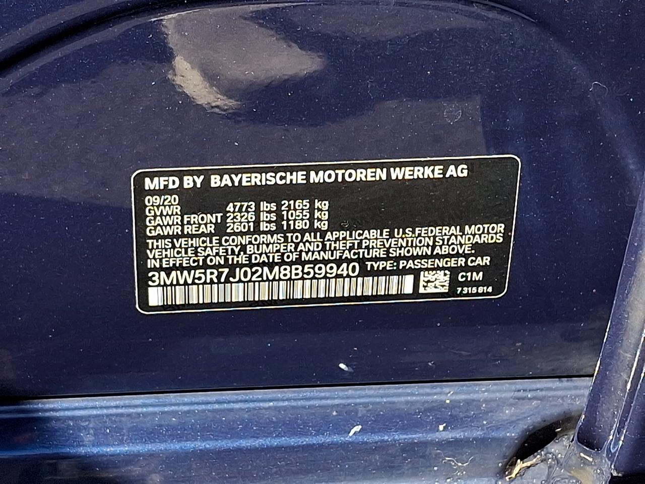 BMW 3 Series 330i xDrive Sedan North America 2021