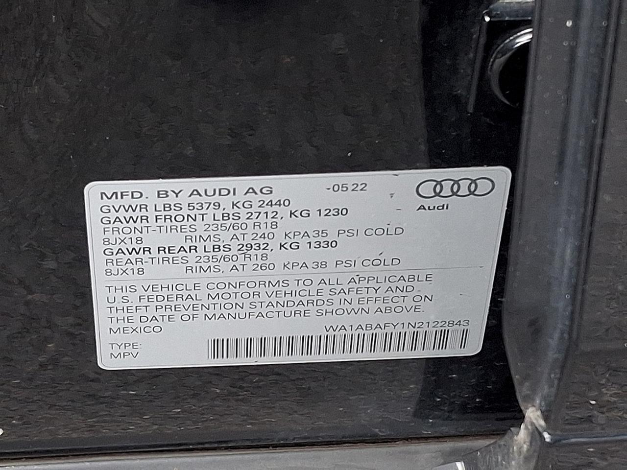 Audi Q5 Premium 40 TFSI quattro 2022
