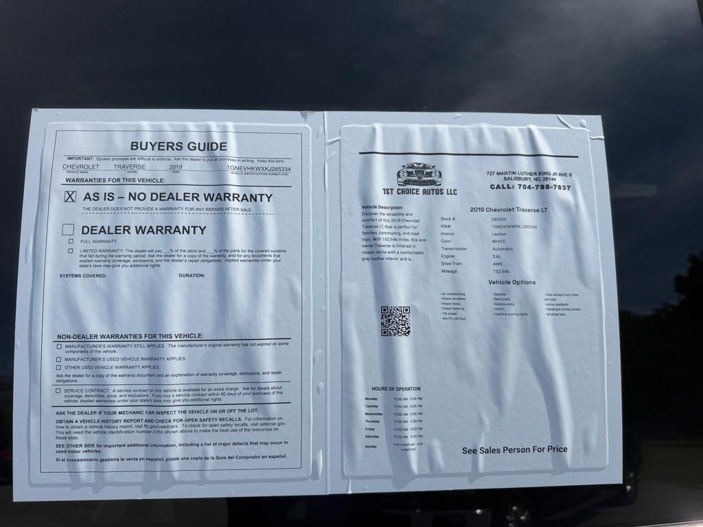 Chevrolet Traverse  2019