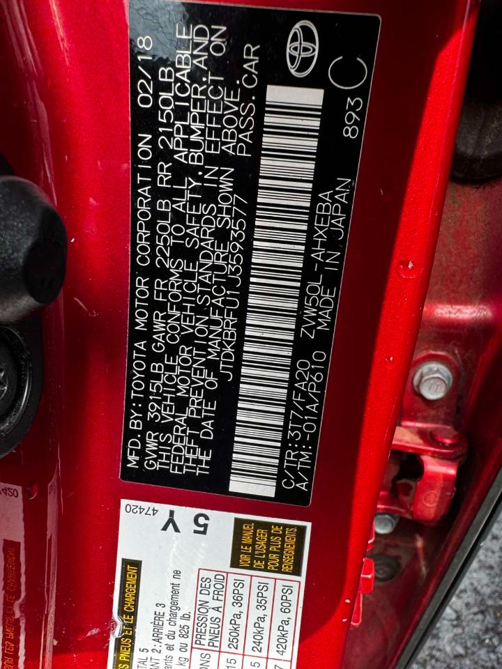 Toyota Prius Two 2018