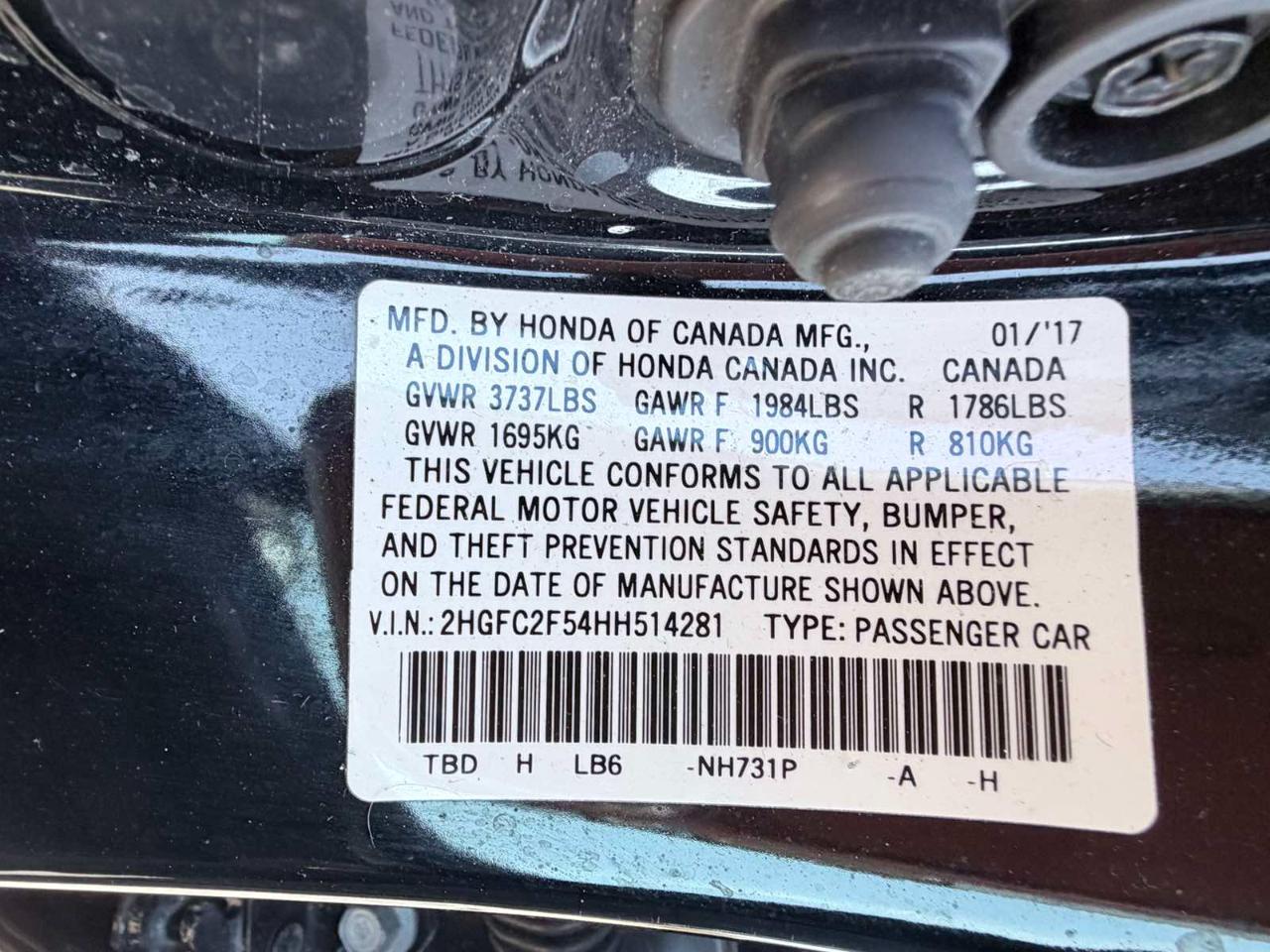 Honda Civic LX Sedan CVT 2017