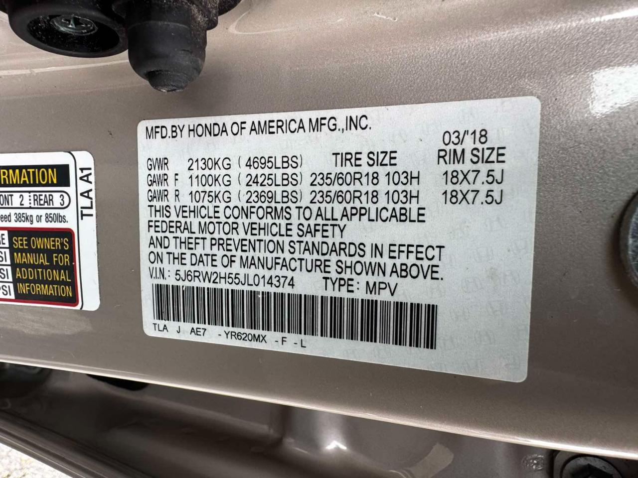 Honda CR-V EX AWD 2018