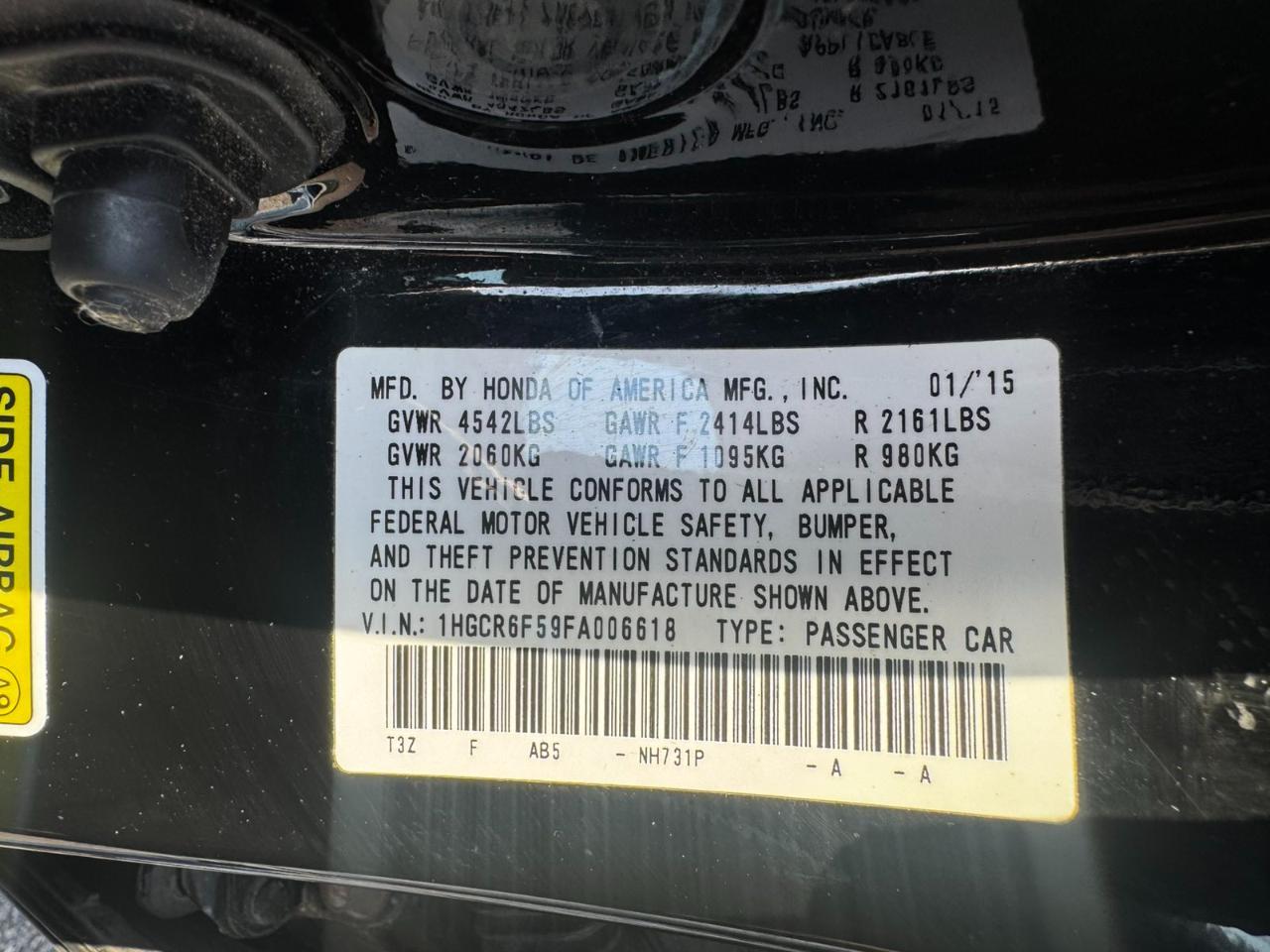 Honda Accord Hybrid EX-L 2015