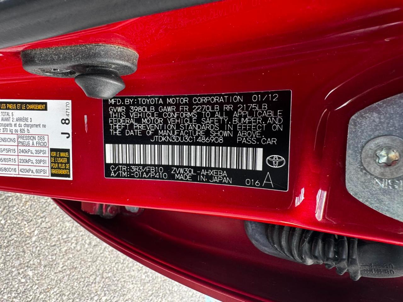 Toyota Prius Five 2012