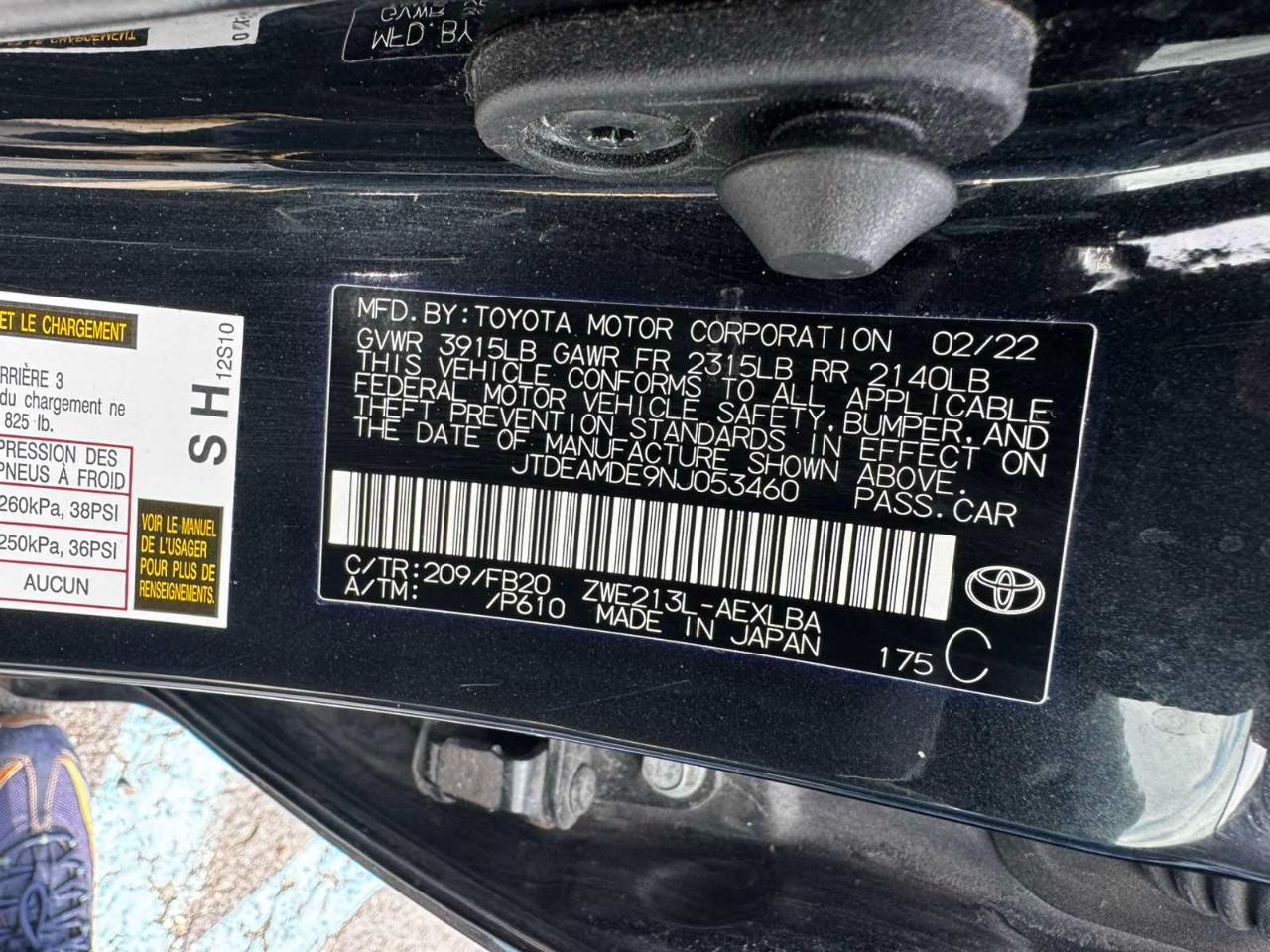 Toyota Corolla LE Hybrid 2022