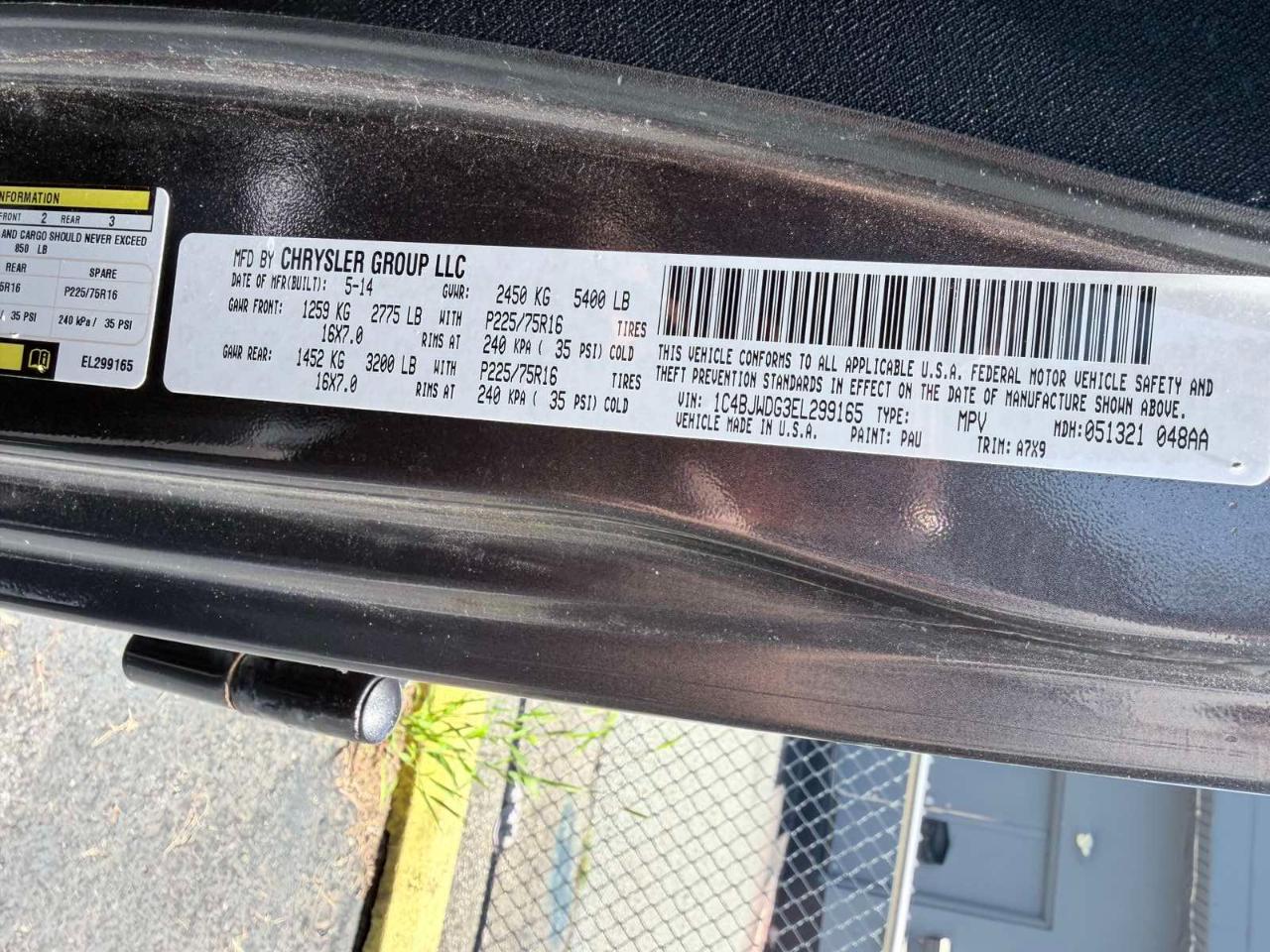 Jeep Wrangler Unlimited 4WD 4dr Sport 2014