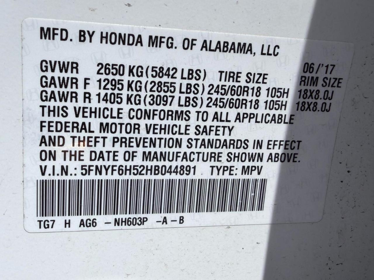Honda Pilot EX-L AWD 2017
