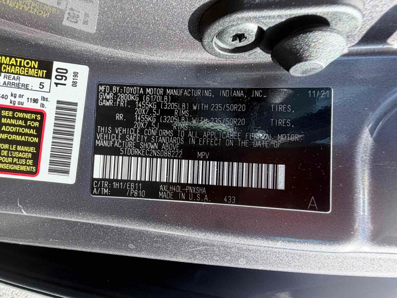 Toyota Sienna XSE 7-Passenger 2022
