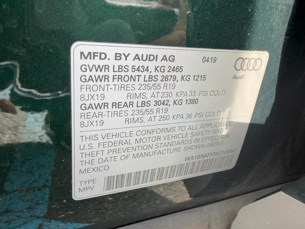 Audi Q5 Premium Plus 45 TFSI quattro 2019