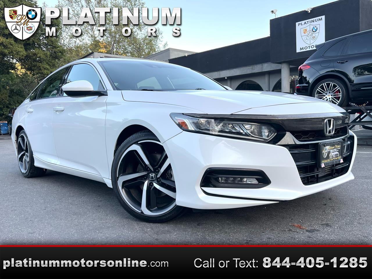 2018 Honda Accord Sedan Sport ~ L@@K ~ White/BLK ~ Low Miles ~ We Finance