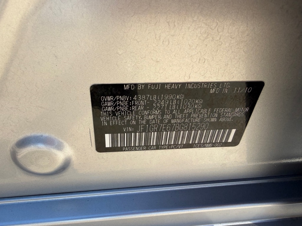 Subaru Impreza WRX 5-Door 2011