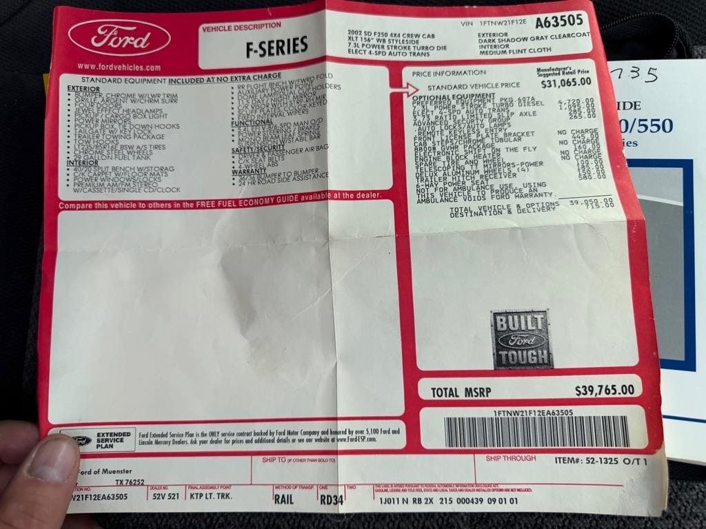 Ford F-250 SD XL Crew Cab 4WD 2002