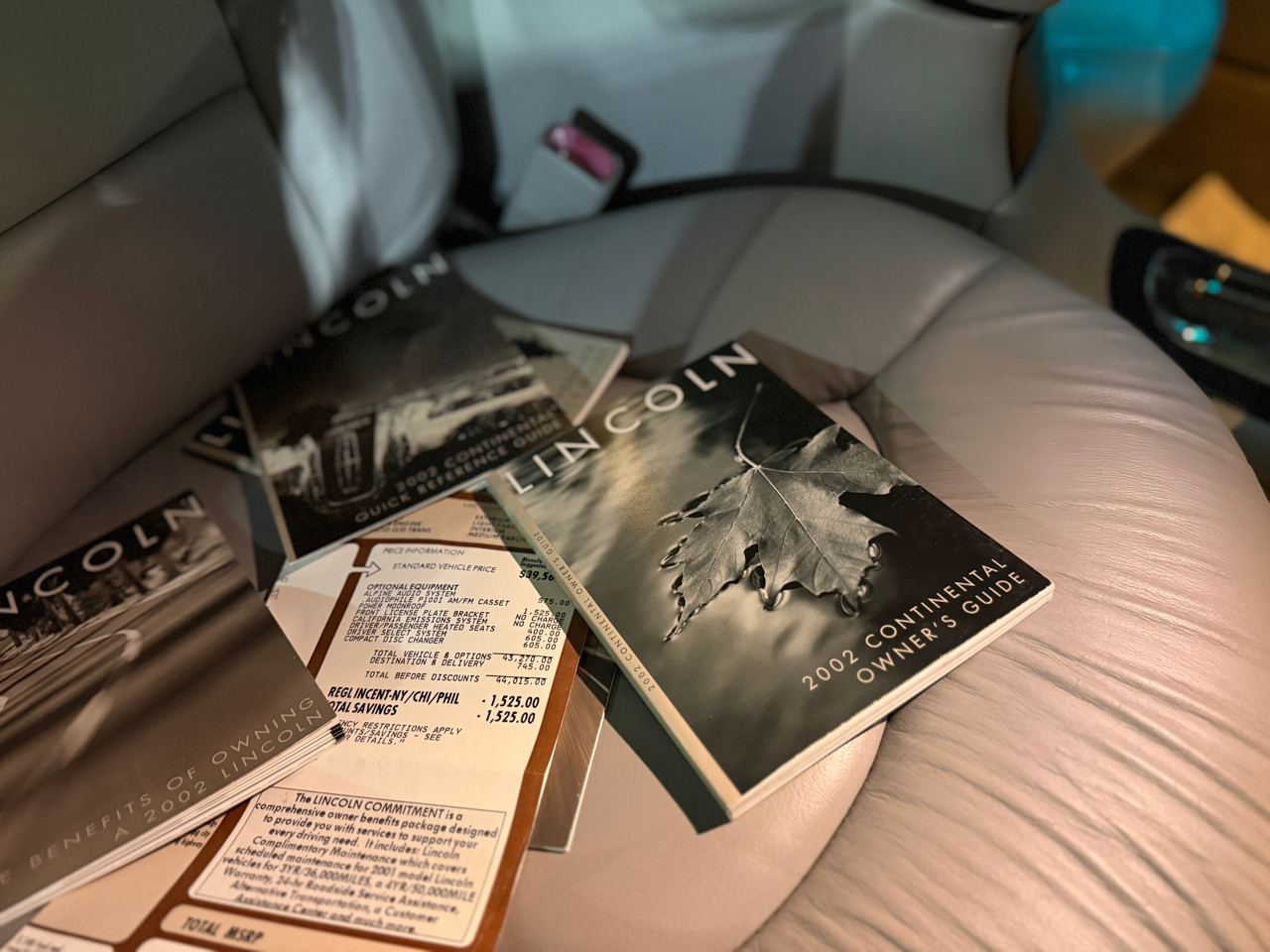 Lincoln Continental Driver Select 2002