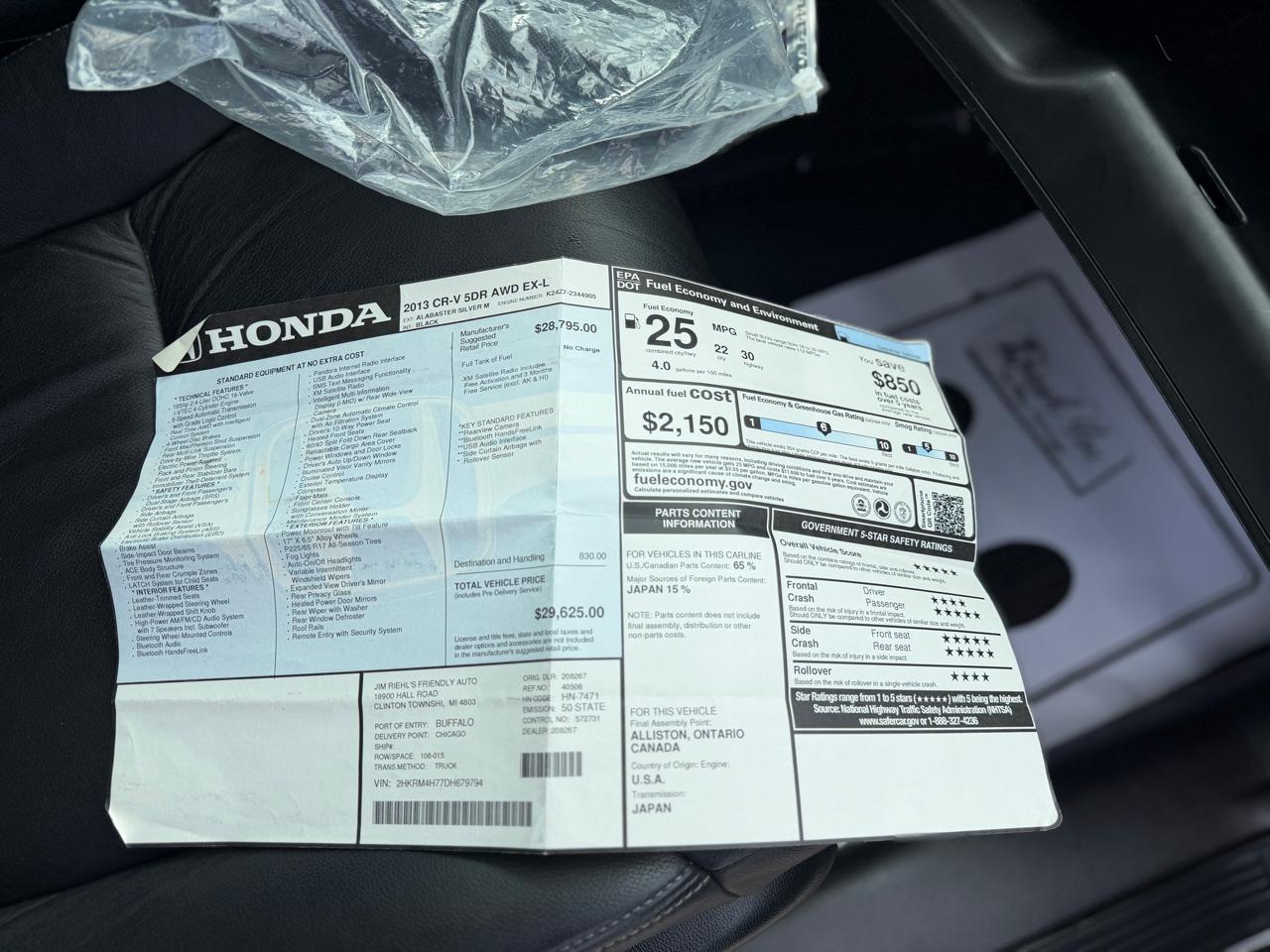 Honda CR-V EX-L 4WD 2013