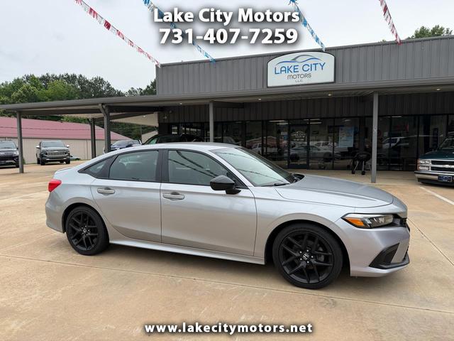 Gray 2024 Honda Civic Sport FWD Sedan Front-Wheel Drive Automatic