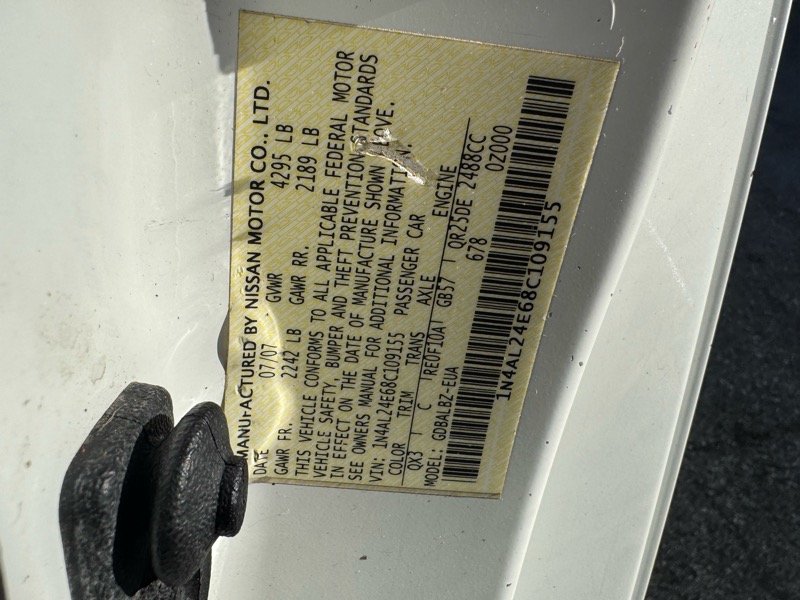 Nissan Altima 2.5 S Coupe 2008