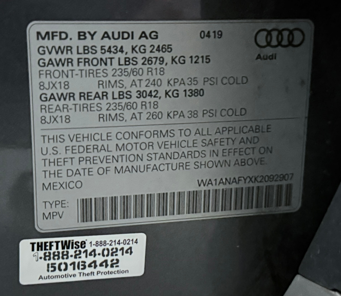 Audi Q5 2.0T Premium quattro 2019
