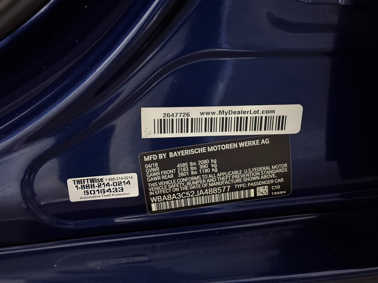 BMW 3-Series 320i xDrive Sedan 2018