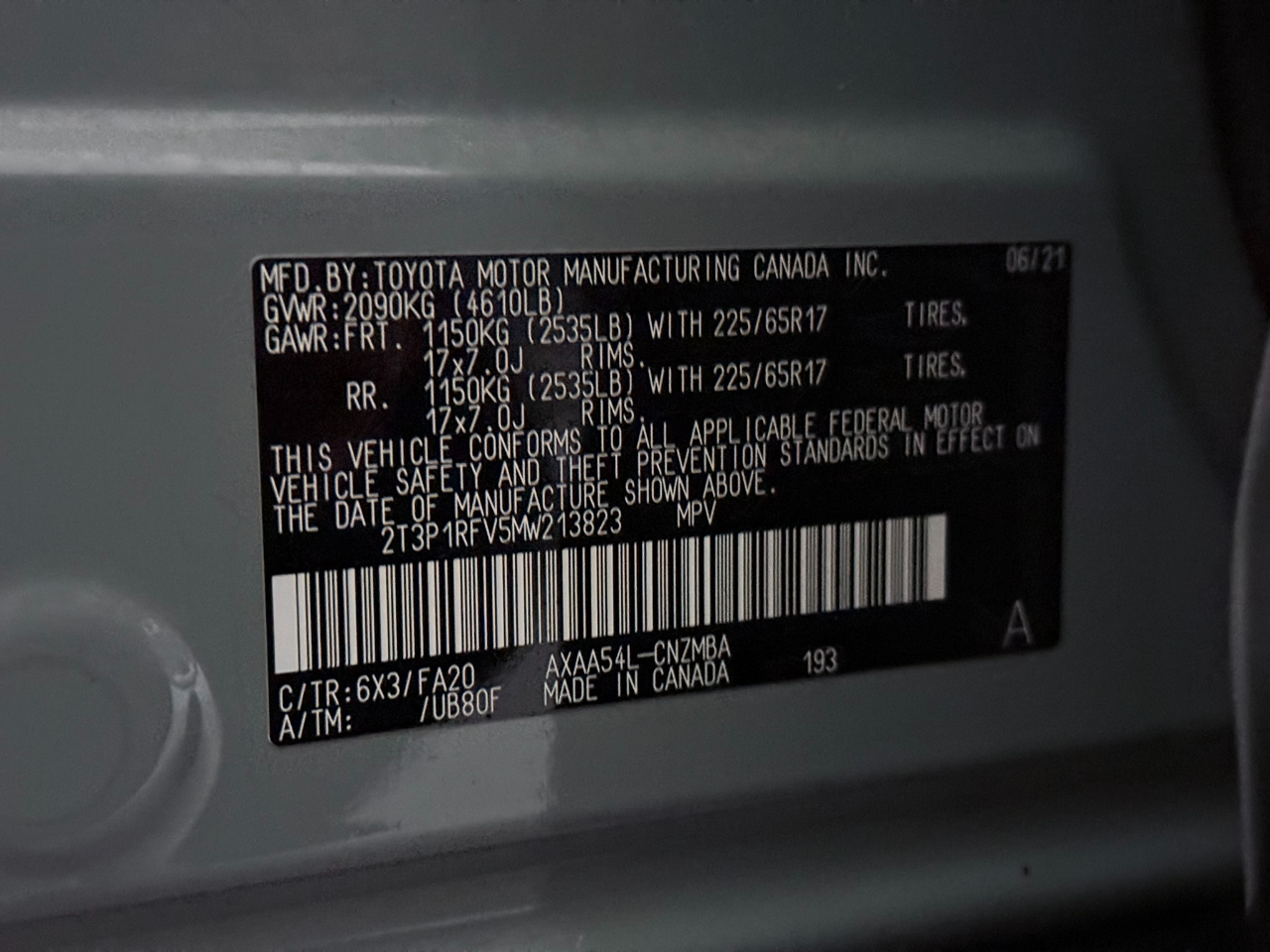 Toyota RAV4 XLE AWD 2021