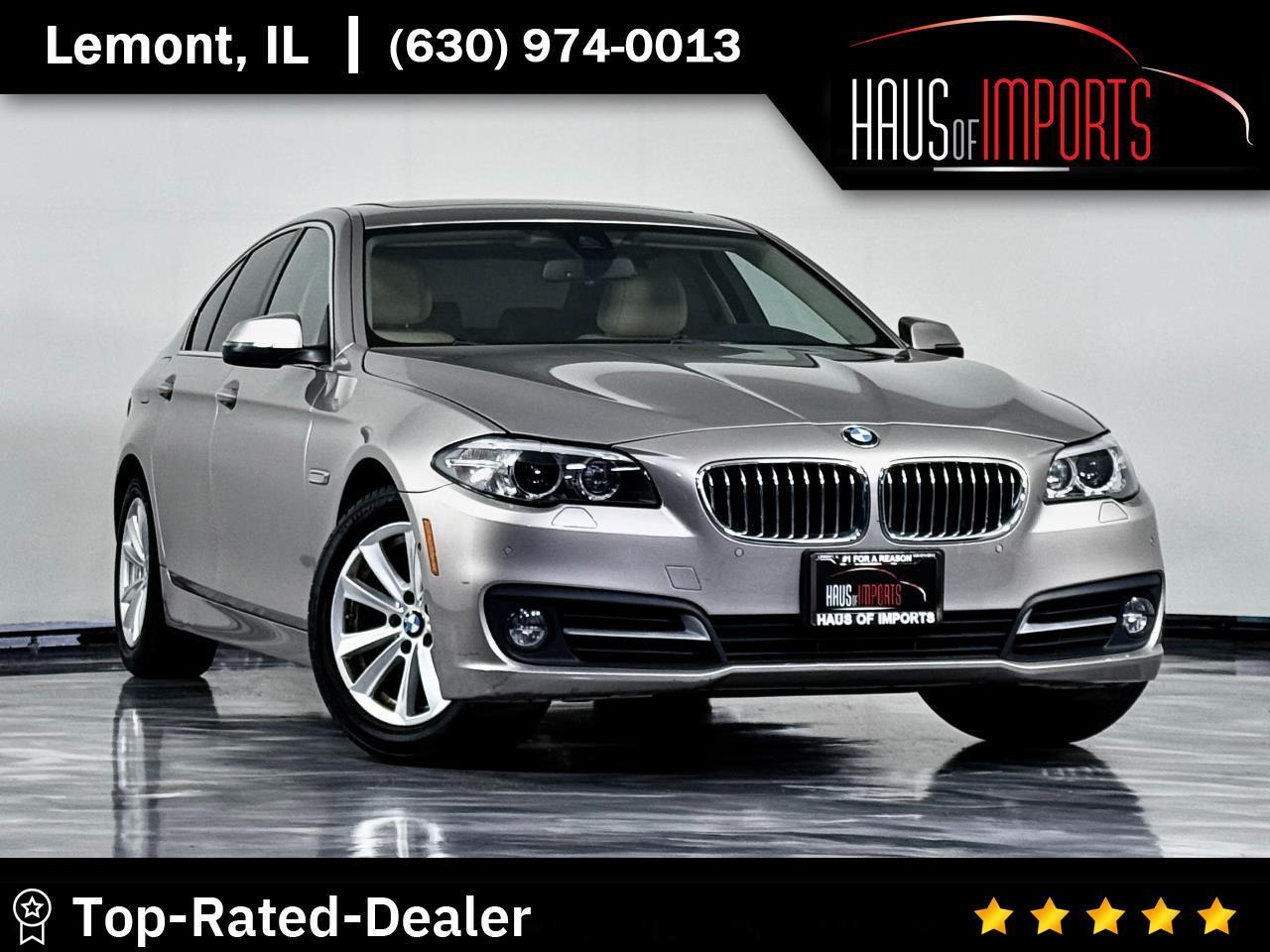 Silver 2015 BMW 5 Series Sedan All-Wheel Drive 8-Speed Automatic