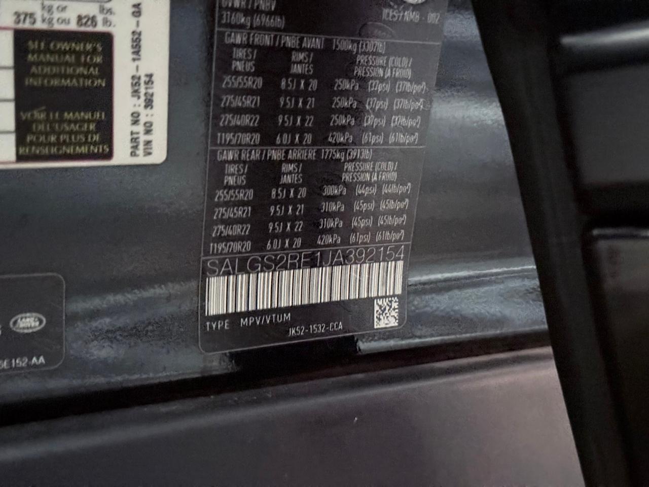 2018 Land Rover Range Rover