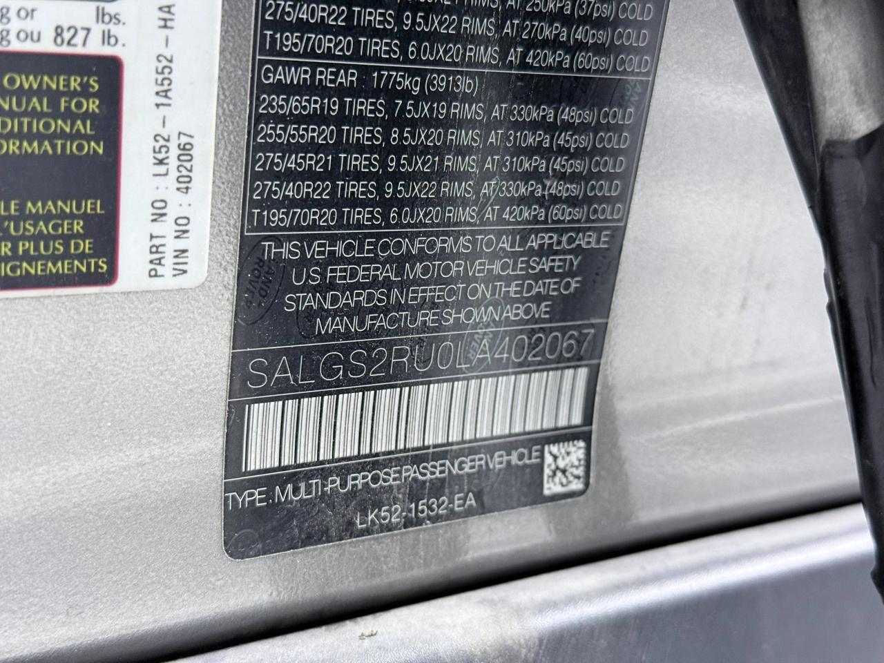 2020 Land Rover Range Rover