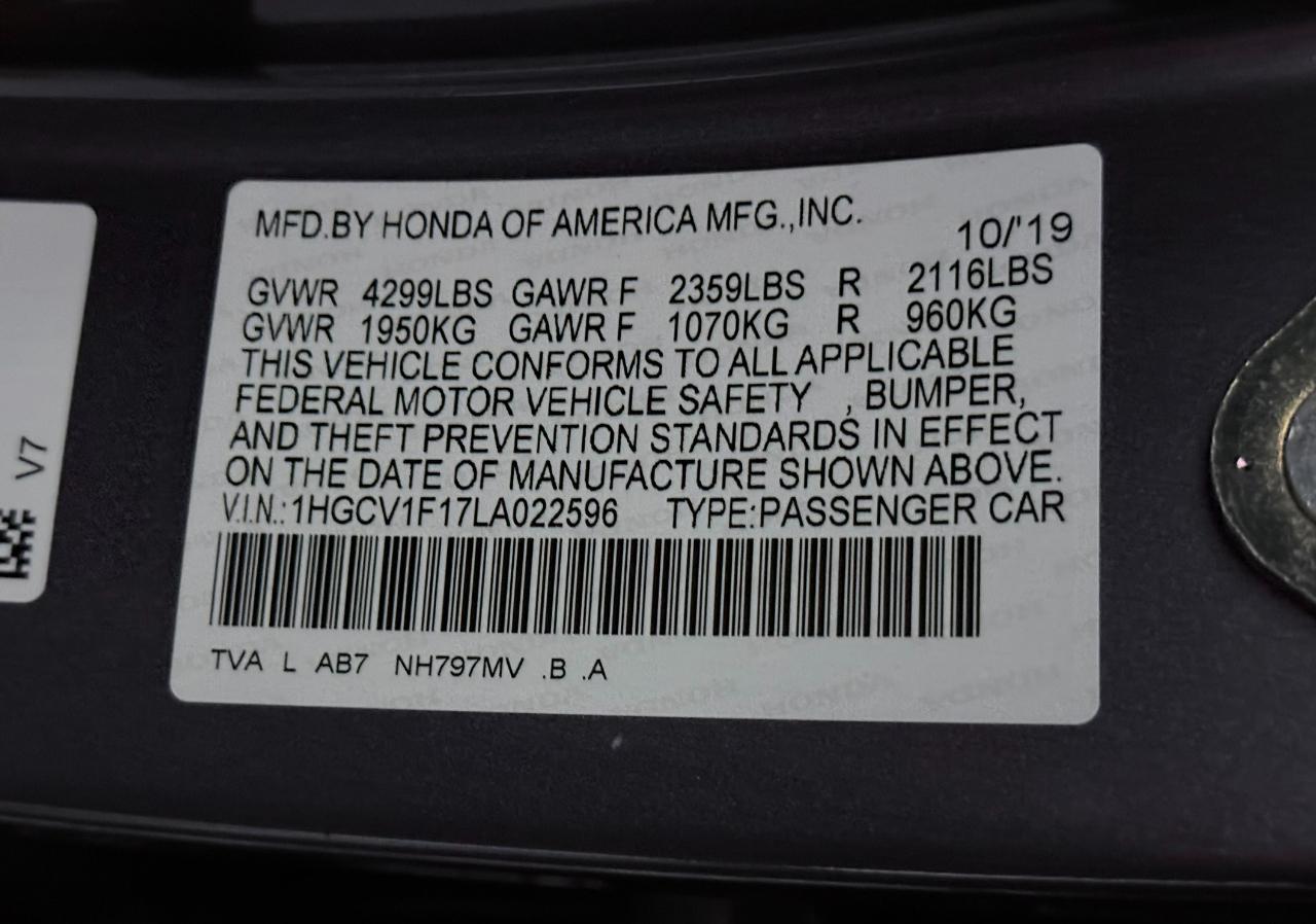 2020 Honda Accord 1.5T LX CVT's photo