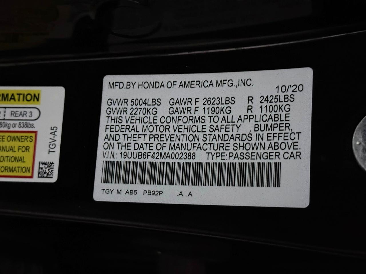 2021 Acura TLX 2.0 Auto SH-AWD Technology Package's photo