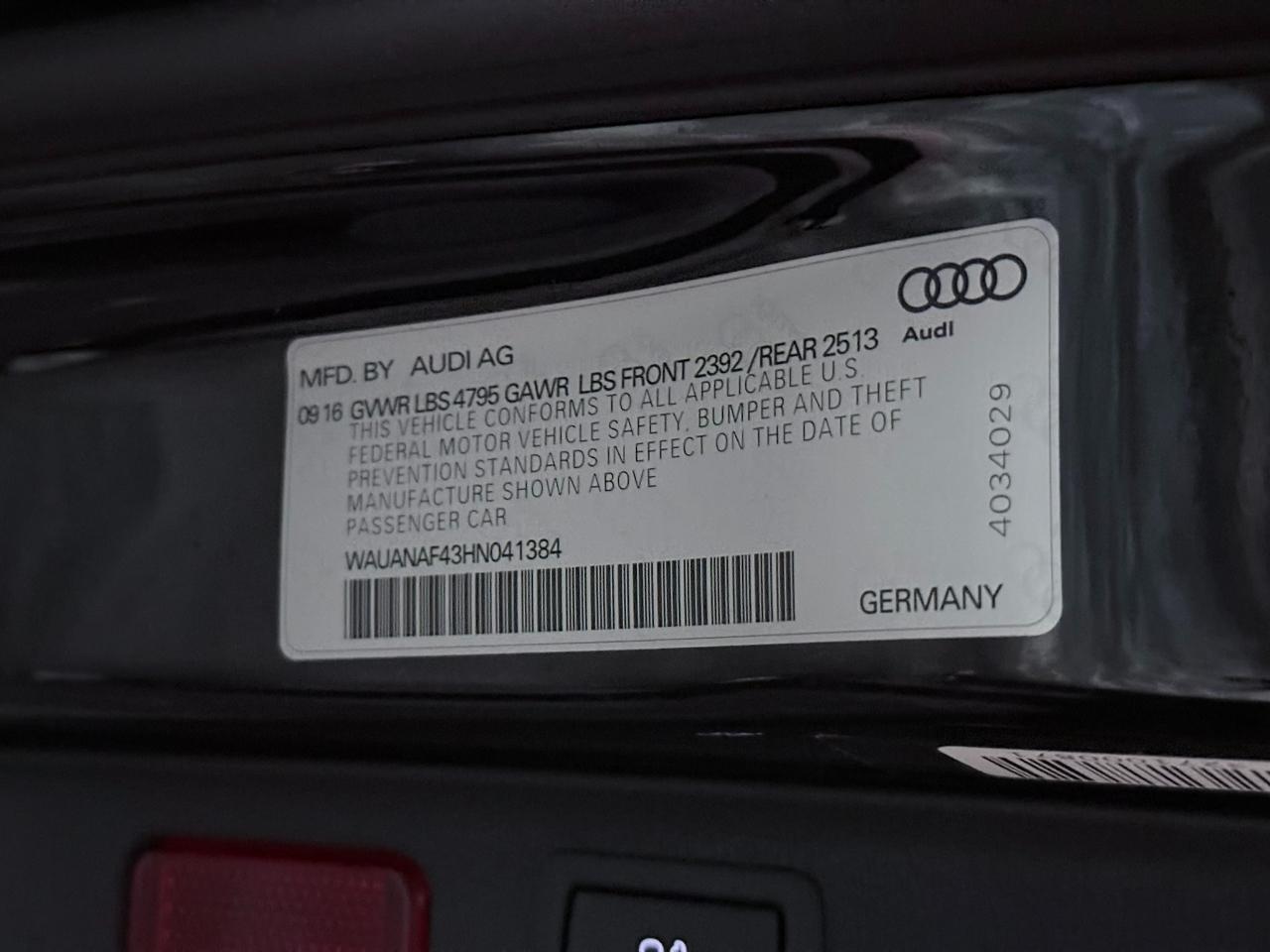 2017 Audi A4 2.0T quattro S tronic Premium's photo
