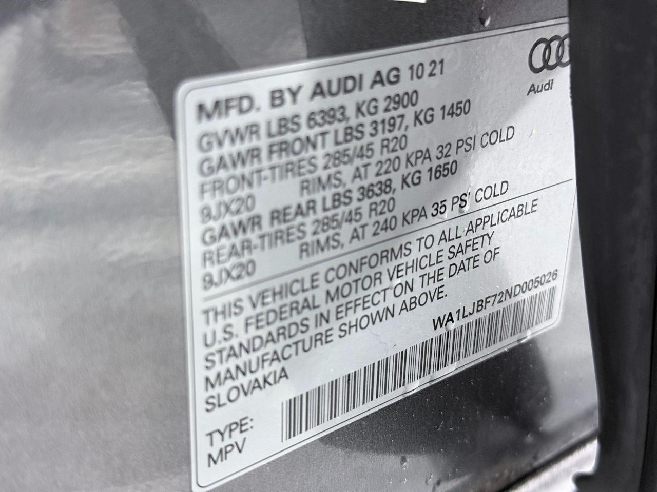 2022 Audi Q7 45 Premium Plus quattro Tiptronic's photo
