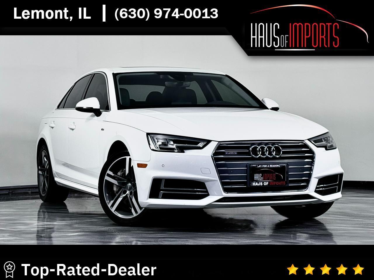 White 2018 Audi A4 Sedan All-Wheel Drive 7-Speed Automatic