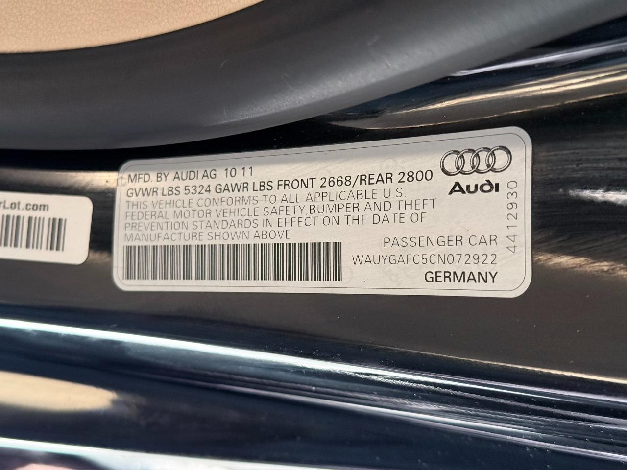 2012 Audi A7 3.0T quattro's photo