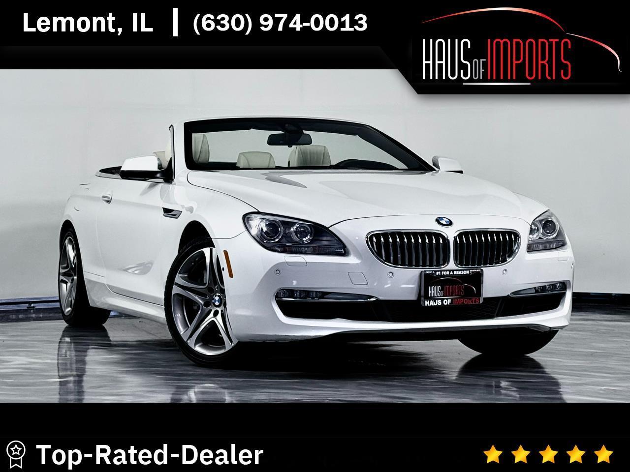White 2015 BMW 6 Series Convertible All-Wheel Drive 8-Speed Automatic