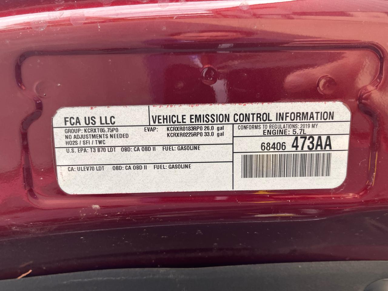 RAM 1500 Big Horn 4x4 Crew Cab 5'7" Box 2019