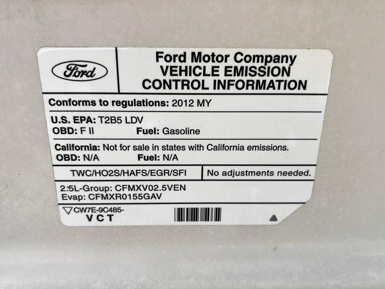 Ford Fusion 4dr Sdn S FWD 2012