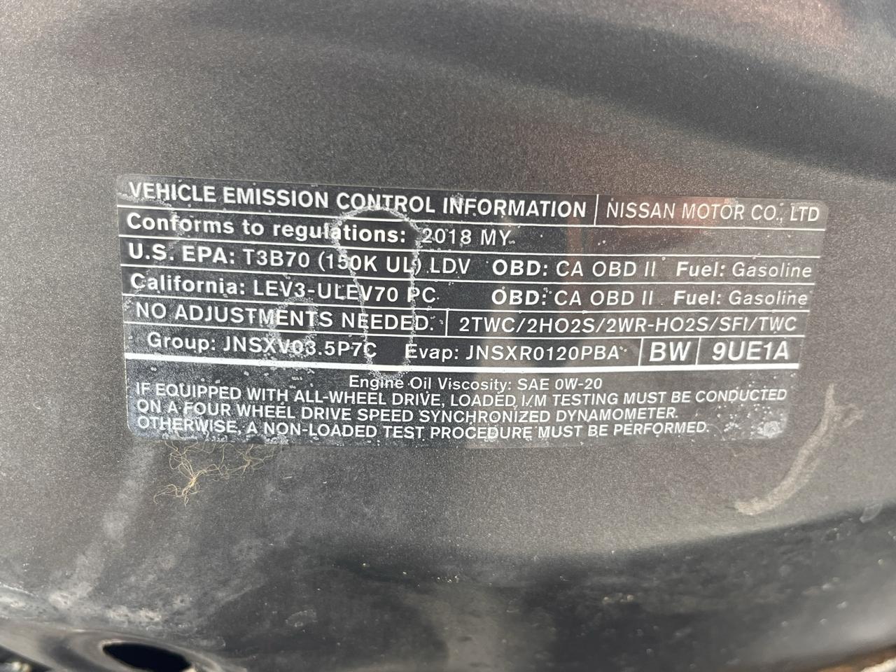 Nissan Murano AWD SL 2018