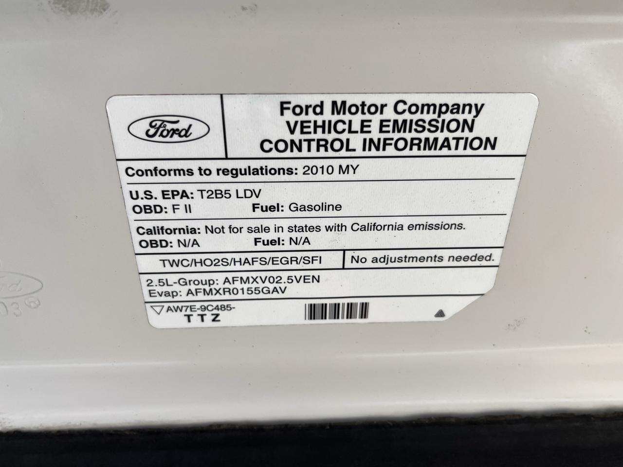 Ford Fusion 4dr Sdn S FWD 2010