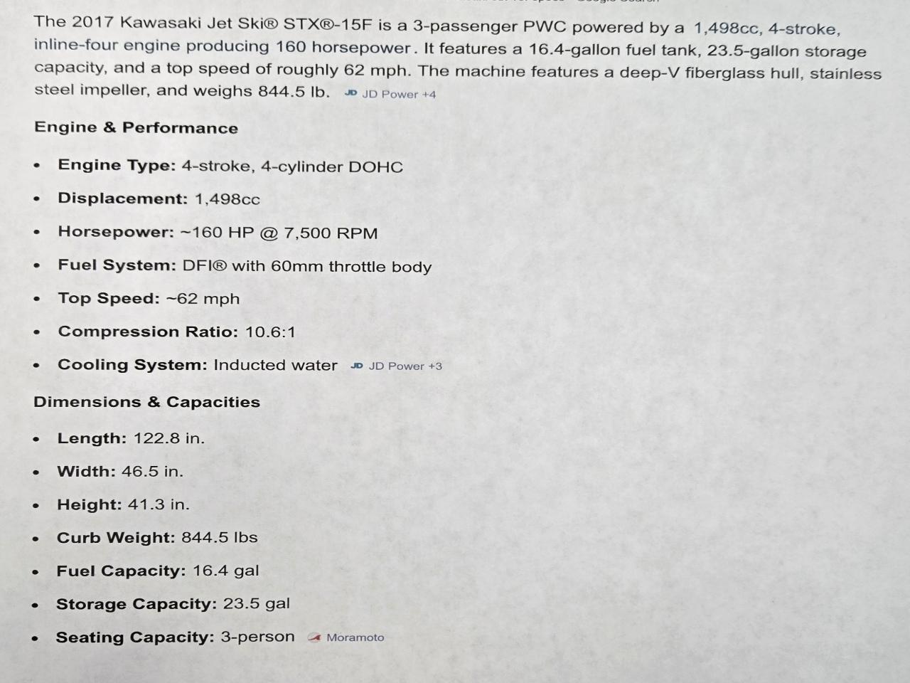 Kawasaki STX-15F  2017